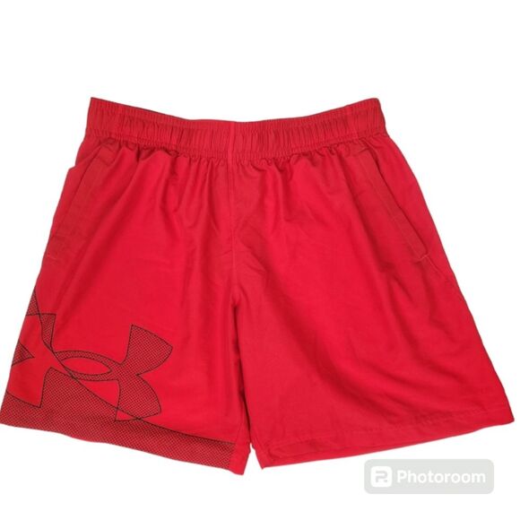 Under Armour Mens Big Logo 2 Pocket Weighted Hem Athletic Shorts XL - Picture 1 of 6